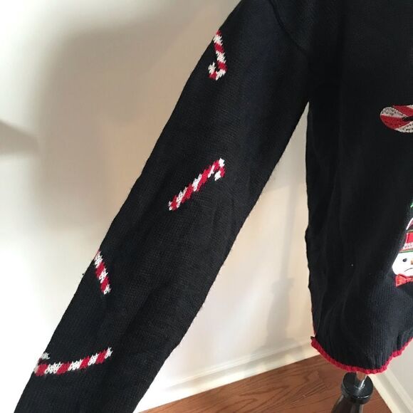 Ugly Christmas Sweater With Candy Canes Sz LP - Picture 3 of 6